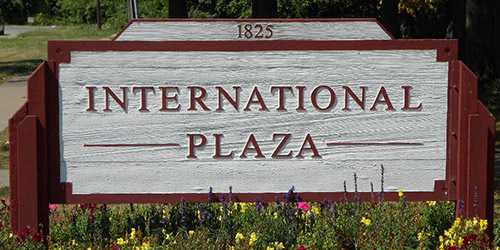 International Plaza sign