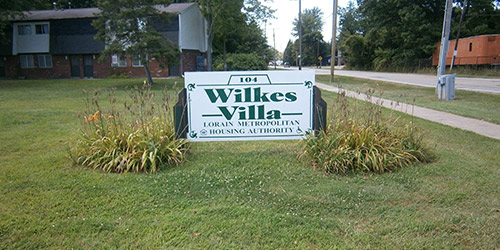 Wilkes Villa sign